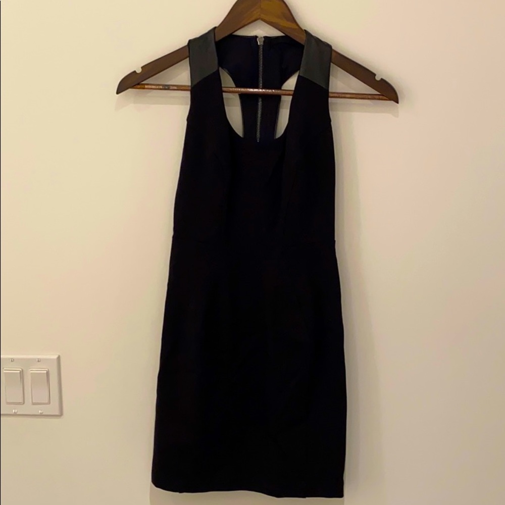 New (with tag), black leather dress!